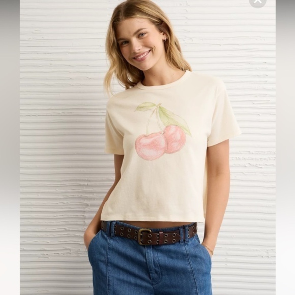 NWOT AE Ex-Boyfriend Food Graphic T-Shirt
